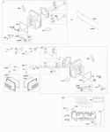 Cylinder Head Rocker Arm Cover Intake Manifold Diagram and Parts List for 40H777-0025-G5  Briggs and Stratton Engine